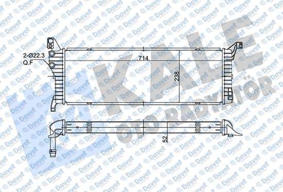 KALE 362775 Radyator Volkswagen Transporter Vi-Multivan Vi 2.0tdi 15>(Cxha-Cxfa-Cxeb-Cxec)[Brazing] [52mm]